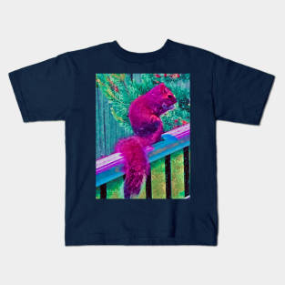 Magenta Squirrel Kids T-Shirt